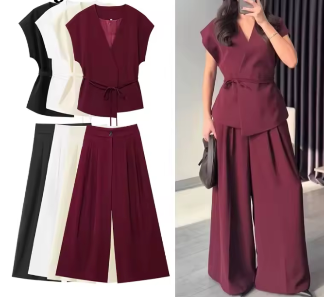 Wide Leg Pant Set
