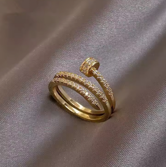 Spiral Zircon Ring