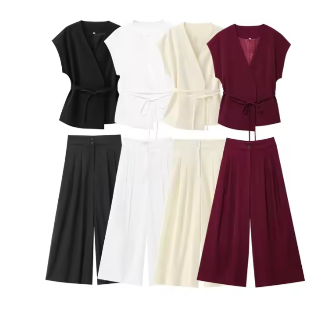 Wide Leg Pant Set