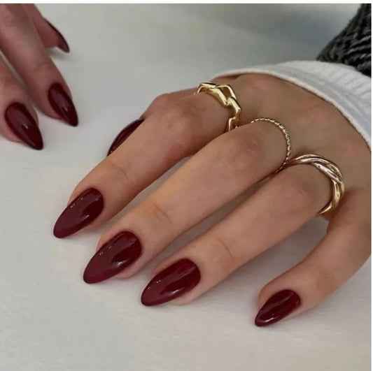 Red Nails Extension