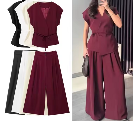 Wide Leg Pant Set